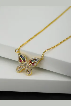 Carlton London Women Gold Plated Multi Coloured Necklace