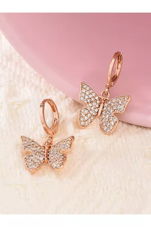 Ami Rose Gold Contemporary Hoop Earrings