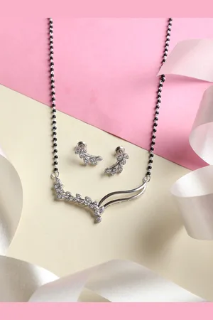 CLARA Silver Freya Mangalsutra Set