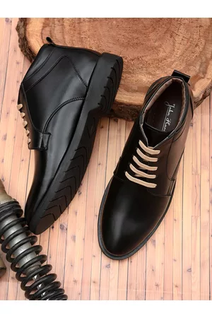 John Karsun Men Black Flat Boots