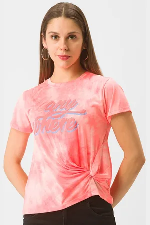 Globus Women Pink Floral Printed T-shirt