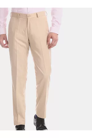 Excalibur Mens Relaxed Fit Formal Trousers 400018094150Beige38W x 35L   Amazonin Fashion