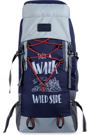 Leather World Unisex Blue & Grey Colourblocked Large 34 Litre Rucksack
