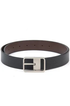 thickskin Men Black & Brown Solid Reversible Belt