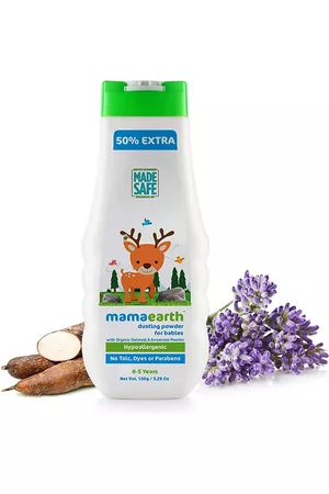 Mamaearth Kids Talc Free Organic Dusting Sustainable Powder With Arrowroot and Oat Starch 50% Extra