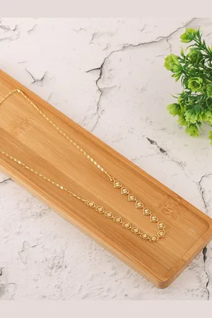 Brandsoon Gold-Toned Brass Rose Gold-Plated Feather Necklace