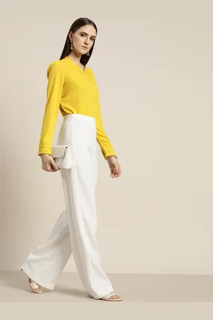 Invictus Women Yellow Solid Casual Shirt