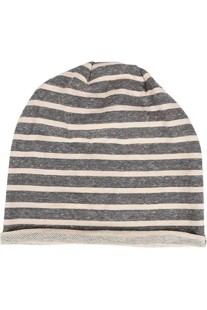 iSWEVEN Unisex Yellow & Grey Printed Beanie