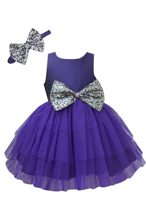 A.T.U.N. Girls Purple Net Dress