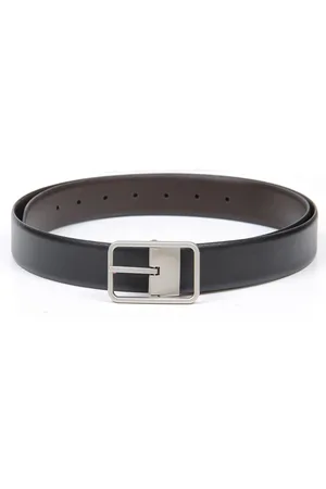 thickskin Men Black Leather Reversible Formal Belt