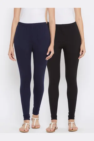 Tulsattva Women Pack Of 2 Solid Churidar-Length Leggings