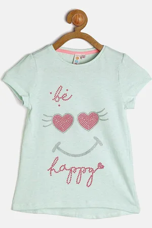 Kids On Board Sea Green Print Top