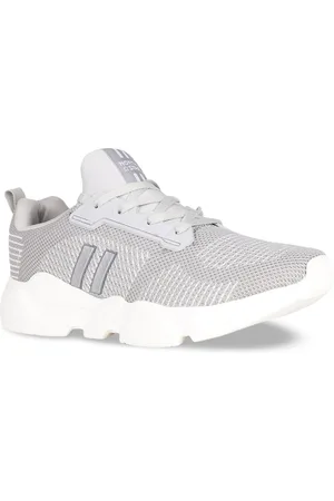 North Star Men Grey Woven Design Sneakers