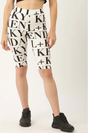 KENDALL + KYLIE Women White & Black Printed Leggings