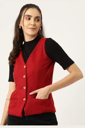 BRINN Women Fleece Tailored Waistcoat