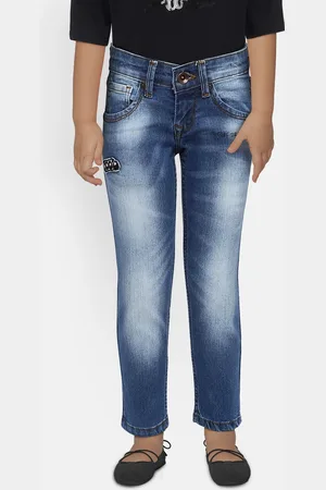 Pepe Jeans Boys Navy Blue Mid-Rise Clean Look Stretchable Jeans