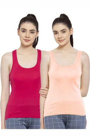 Friskers Woman Pack of 2 Pink & Peach Tank Top