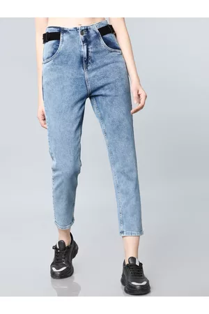 Tokyo Talkies Women Blue Relaxed Fit High-Rise Clean Look Stretchable Jeans