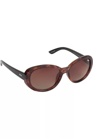 Lee Cooper Women Sunglasses - Women Brown Lens & Brown Oval Sunglasses Polarised Lens LC9165NTBPOL BRNFLW