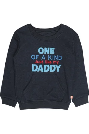 BodyCare Boys Navy Blue Printed Cotton Sweatshirt