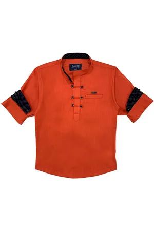 CAVIO Boys Red Solid Casual Shirt