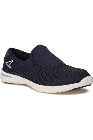 POWER Women Blue Textured Slip-On Sneakers