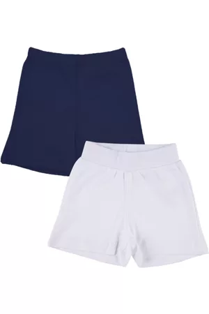 My Milestones Boys Pack Of 2 Solid Pure Cotton Low-Rise Shorts