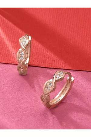 Ami Rose Gold-Plated Contemporary Hoop Earrings