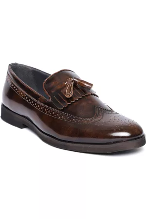 San Frissco Men Brown Semiformal Slip-On Brogues