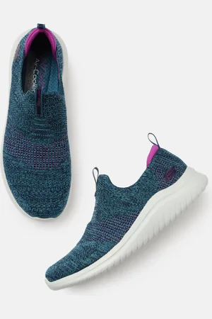Skechers Women Blue Ultra Flex 2.0 Slip-On Sneakers