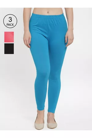 GRACIT Women Pack Of 3 Solid Ankle-Length Leggings