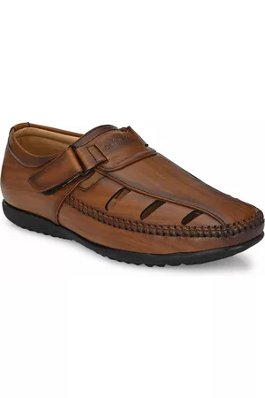 San Frissco Men Tan Brown Shoe-Style Sandals