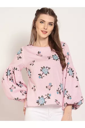 marie claire Women Pink Printed Boxy Top