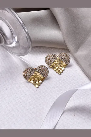 Joker & Witch Gold-Toned Contemporary Studs Earrings