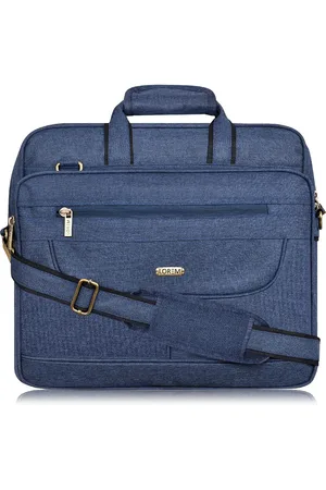 Lorem Unisex Blue Textured 16" Messenger Bag