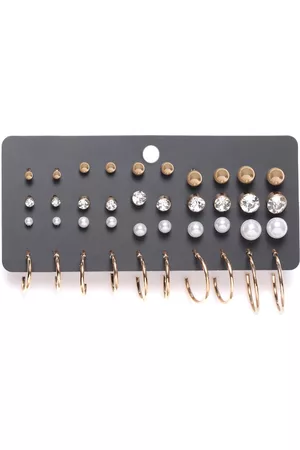 Jewels Galaxy Set of 20 Gold-Plated Earrings