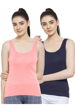 Friskers Women Set of 2 Solid Tank Tops