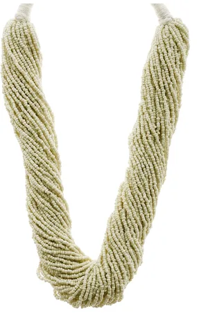Bamboo Tree Jewels Off-White Metal Handcrafted Necklace