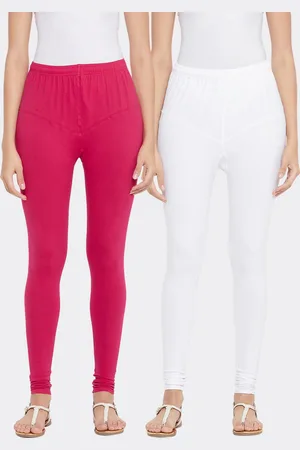 Tulsattva Women Pack Of 2 Solid Churidar-Length Leggings