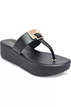 Rocia Black Wedge Heels