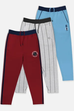 HELLCAT Boys Pack of 3 Solid Cotton Track Pants