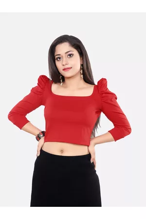 LONDON BELLY Women Red Solid Crop Top