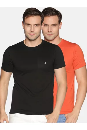 dollar Men Pack of 2 Solid Round Neck T-shirt