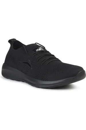 JQR Men MOJ-403 Black Lace Up Mesh Running Sports Shoes
