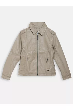 Blue Giraffe Beige Winter Jacket