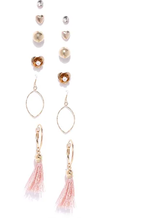 Jewels Galaxy Set of 6 Gold-Plated Earrings