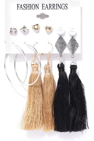 Jewels Galaxy Set of 6 Gold-Plated Earrings