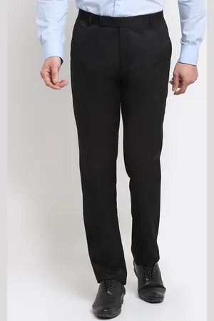 CANTABIL Men Black Original Pure Cotton Trousers