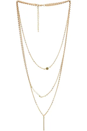 Joker & Witch Gold-Toned & White Gold-Plated Layered Necklace