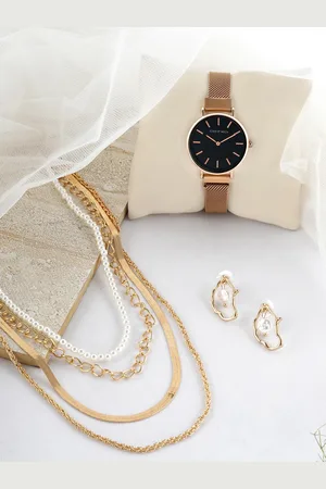 Joker & Witch Women Watch Necklace & Earrings Set